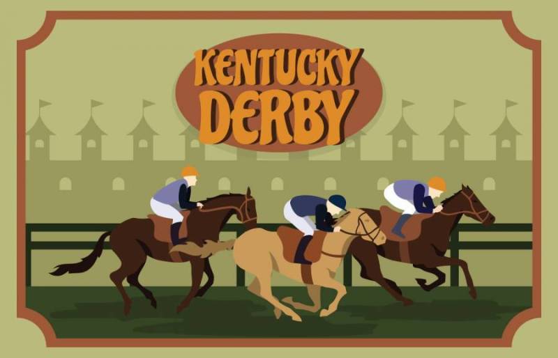 肯塔基德比明信片插图