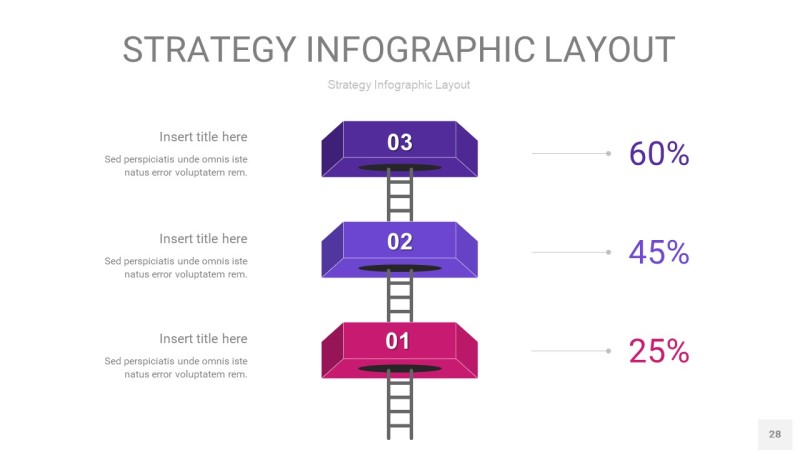 玫瑰紫战略计划统筹PPT信息图28
