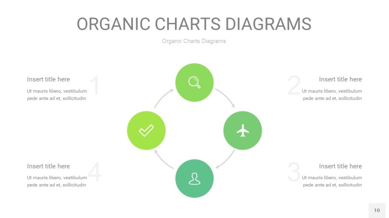 绿色循环PPT图表10