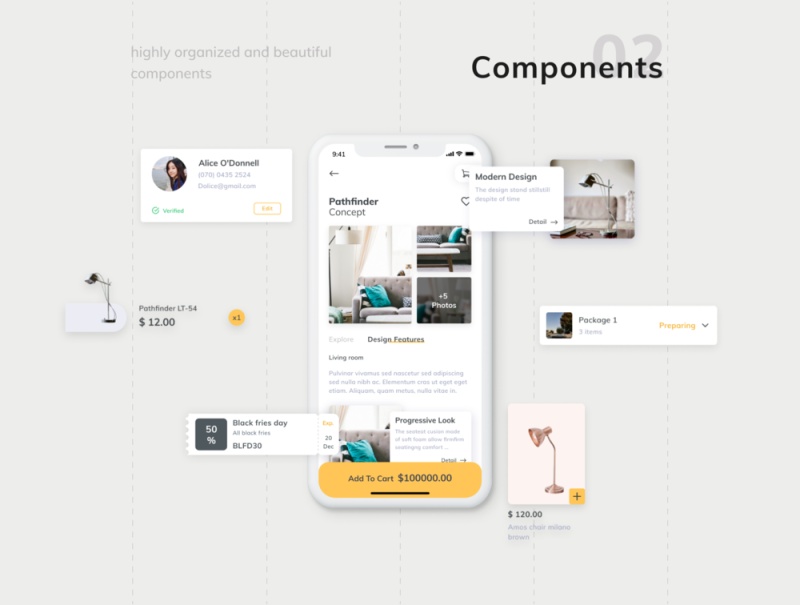 50+ iPhone的iOS X屏幕为家具电子商务应用UI套件,Furnite - 家具电子商务UI KIT 50+ iPhone的iOS X屏幕为家具电子商务应用UI套件,Furnite - 家具电子商务UI KIT
