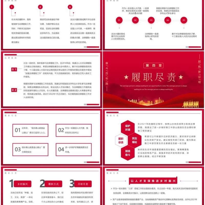 红色党政风聚焦2022北京两会PPT模板