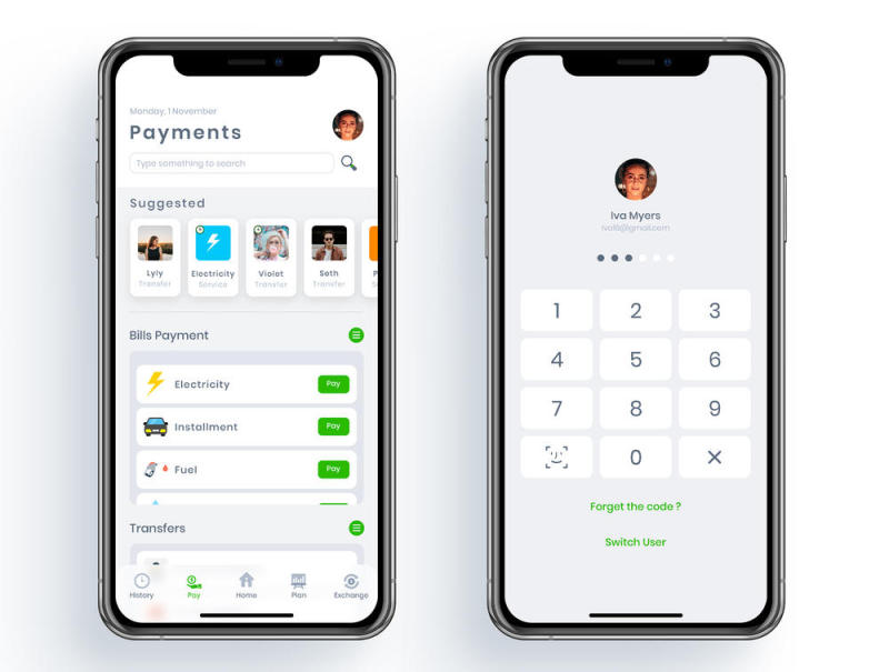 22用于Sketch。，Mobile Banking App Kit设计的屏幕移动UI工具包