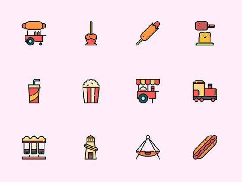 50 枚游乐园元素图标