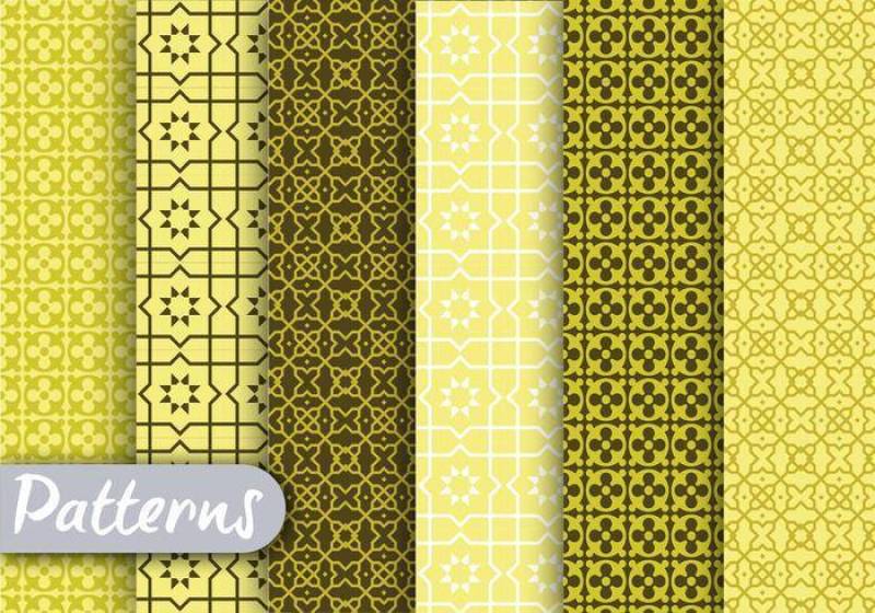 绿色的几何图案集