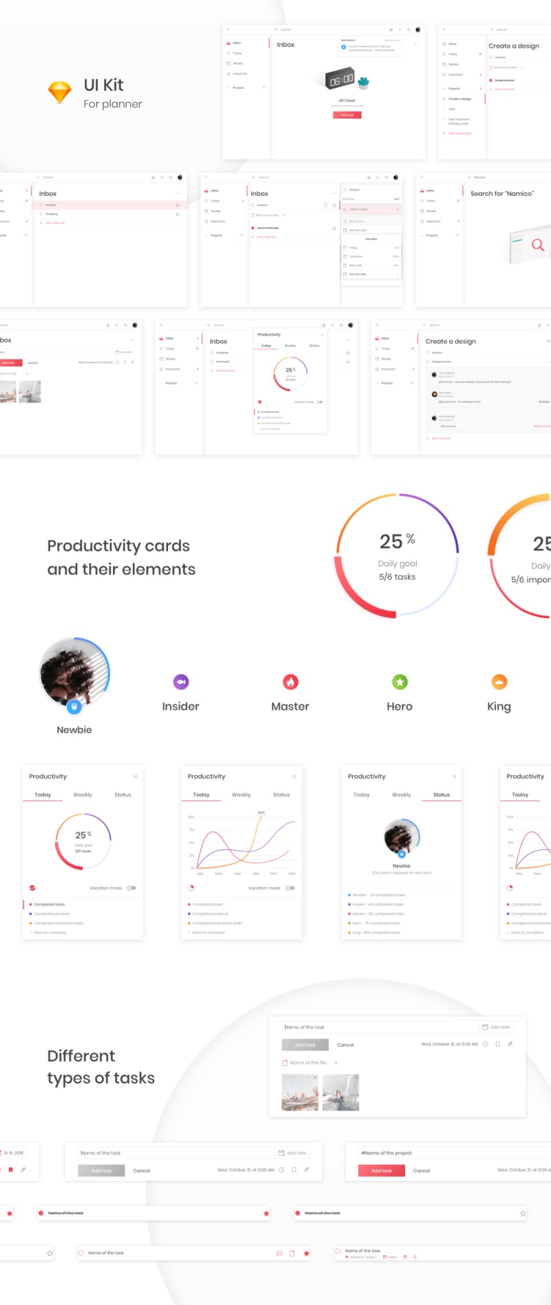 用于任务管理器工具的20多个时尚UI元素包，任务管理器UI工具包