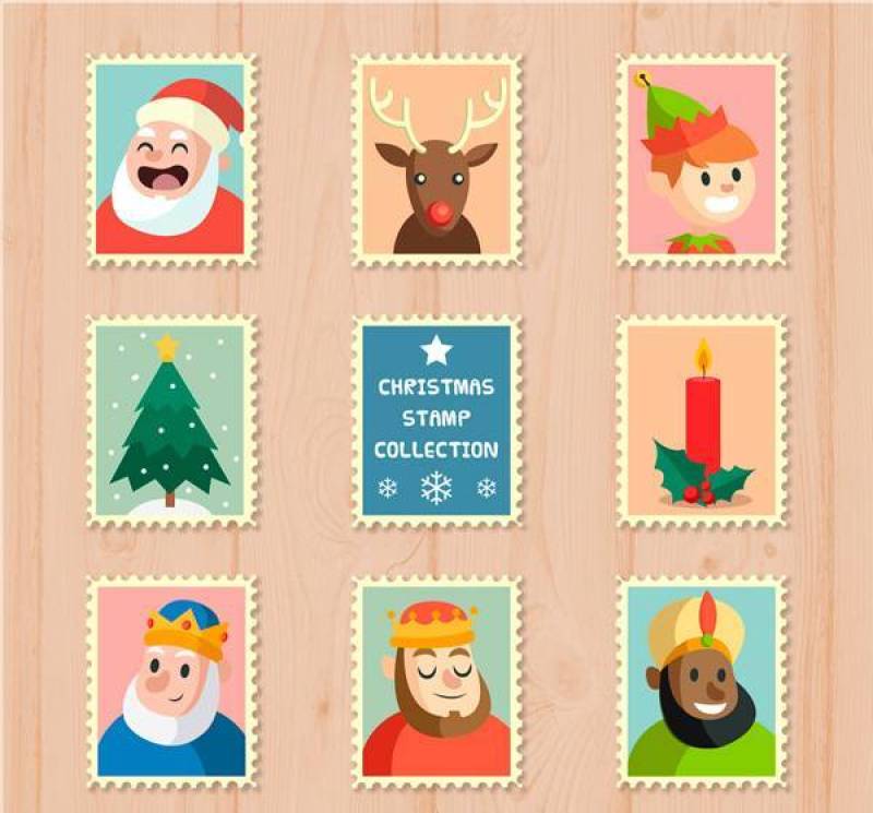 圣诞元素邮票