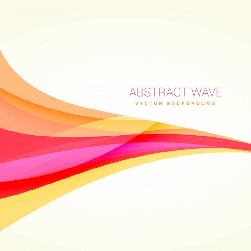 清洁多彩波背景设计插图