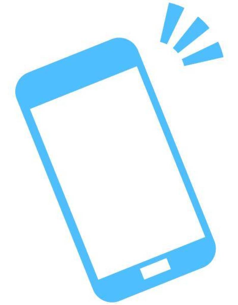 智能手机图标（浅蓝色）