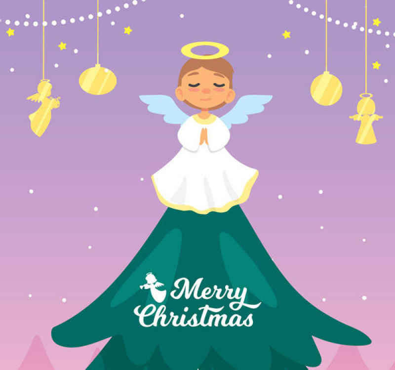 圣诞树上的天使