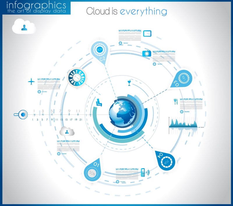 信息图形元素云计算概念206