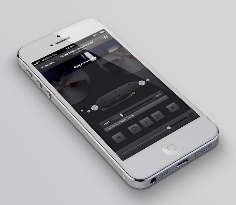 iphone5音乐播放器 - PSD分层素材