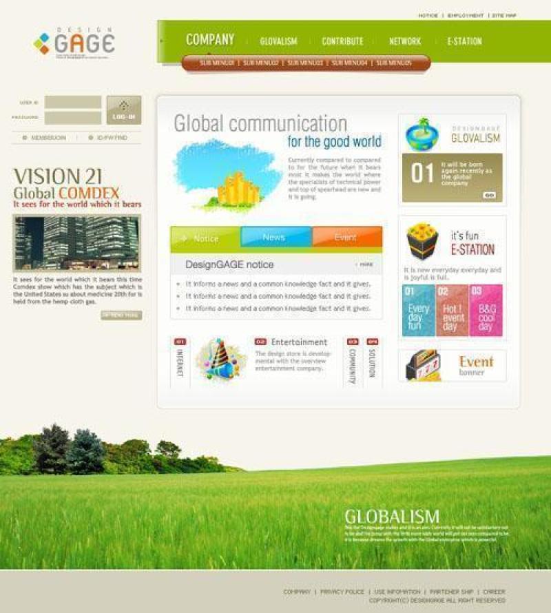 企业网站模板PSD分层(456)