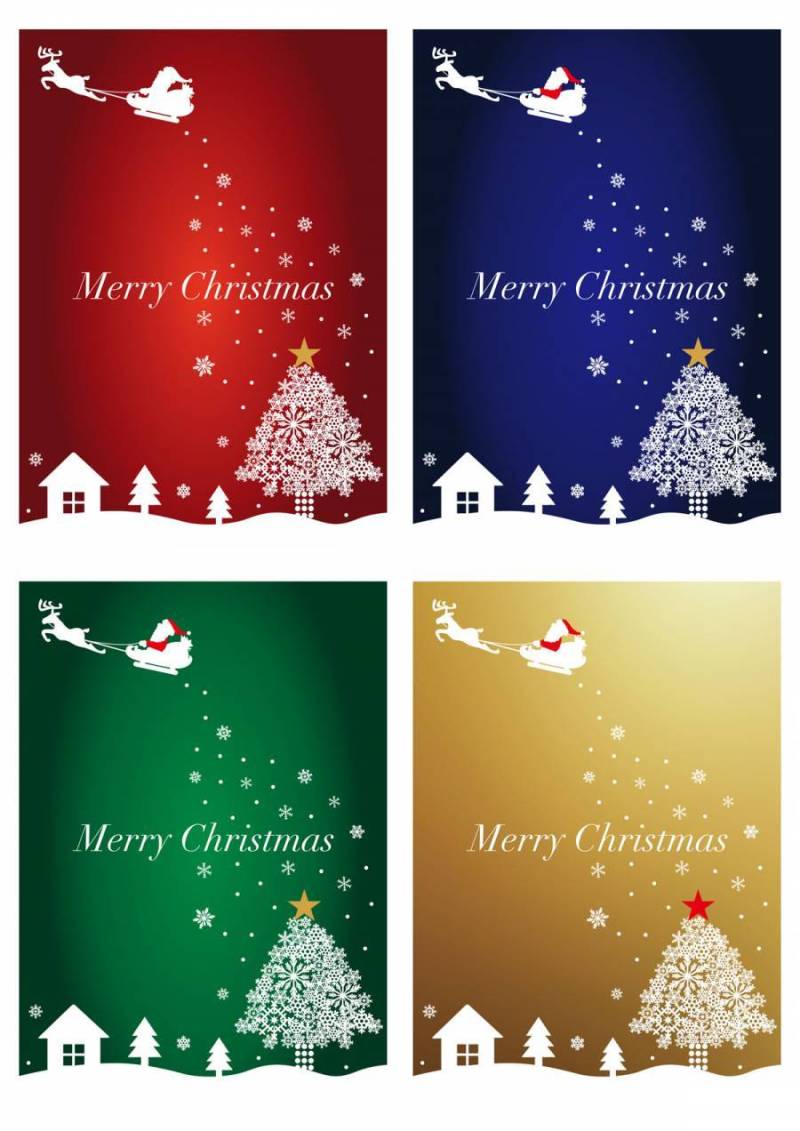 圣诞贺卡设置_垂直类型