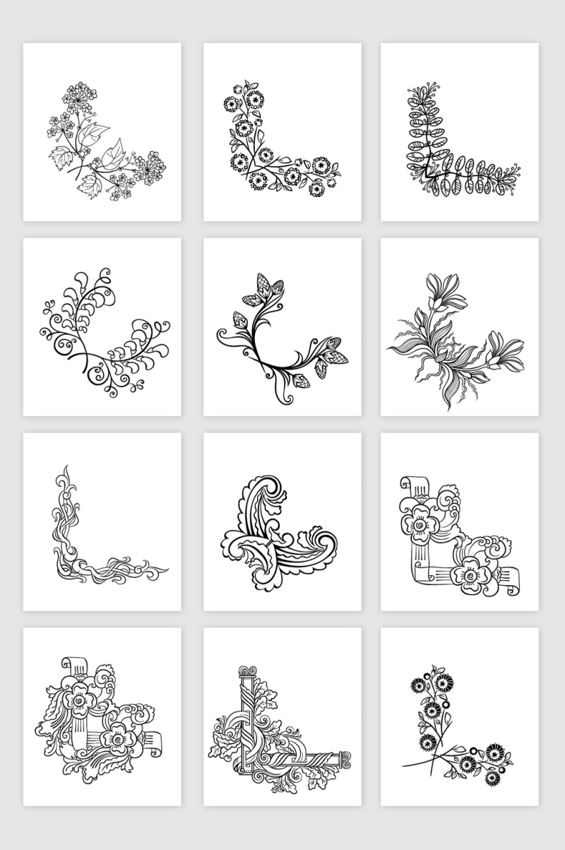 矢量角边框设计素材