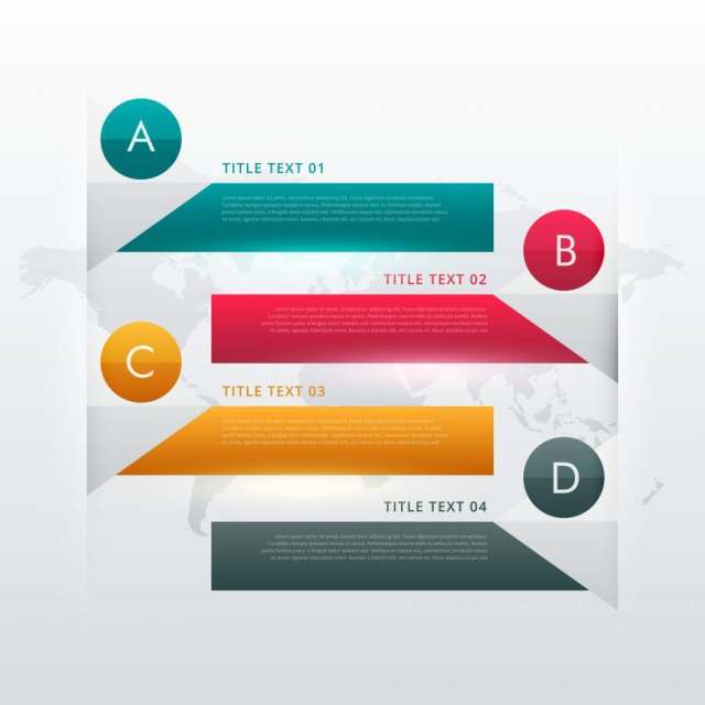 数据可视化的四个步骤多彩信息图表设计