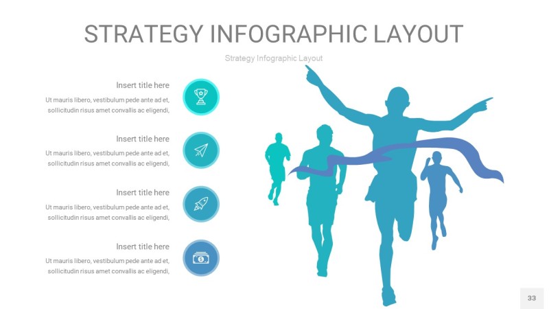 蓝绿色战略计划统筹PPT信息图33