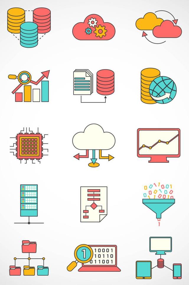 线性金融矢量图形图标 线性金融矢量图形图标