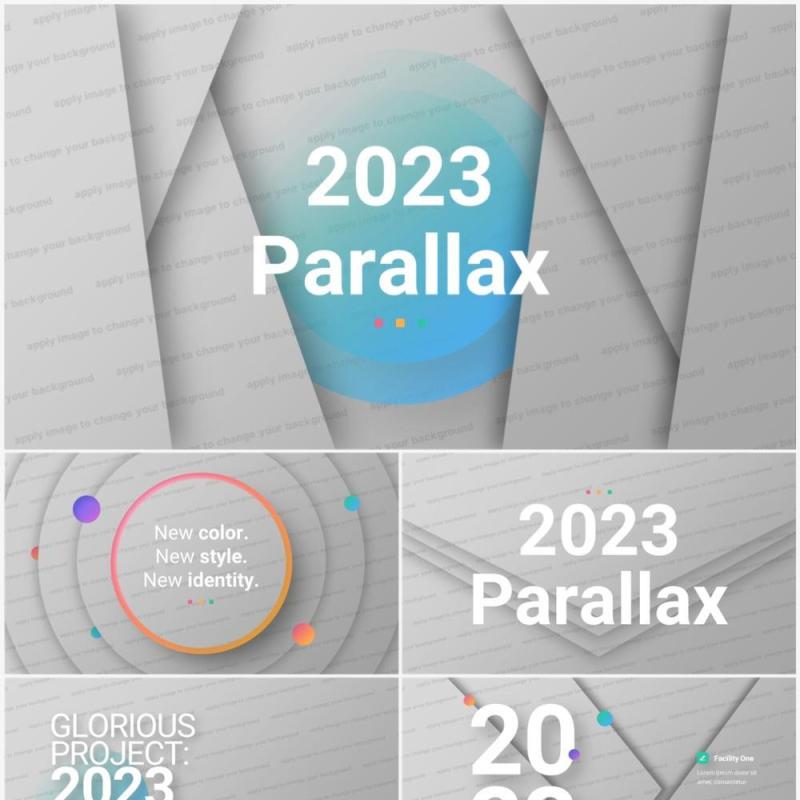 创意国外视差PPT幻灯片模板无图片2023 Versatile Parallax
