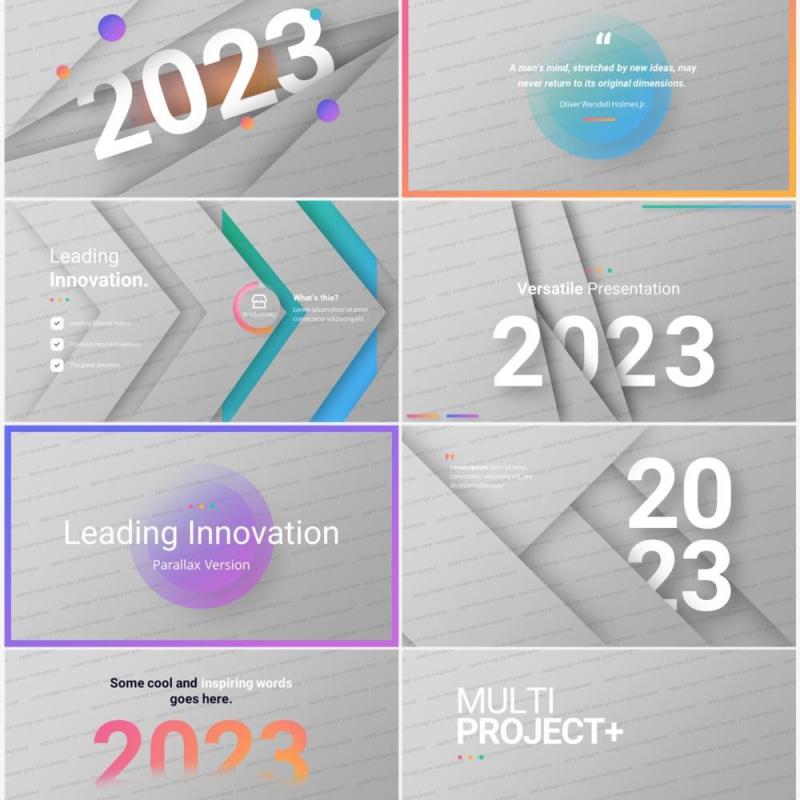 创意国外视差PPT幻灯片模板无图片2023 Versatile Parallax