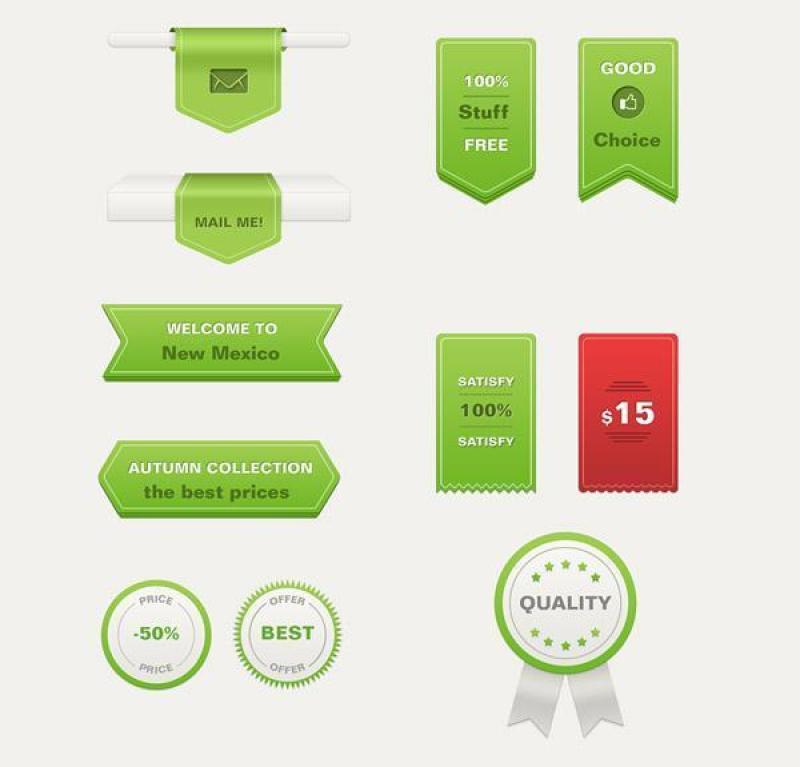促销打折标签PSD分层素材
