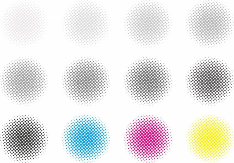   材料颜色半色调点图案