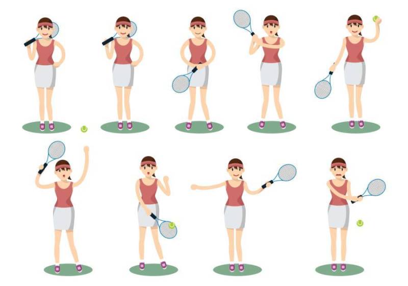 打网球的女性