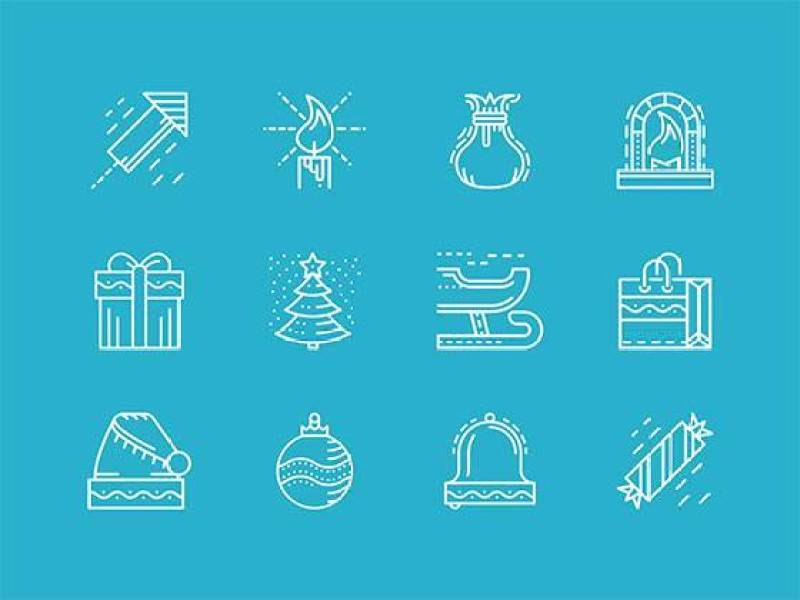 古典圣诞图标