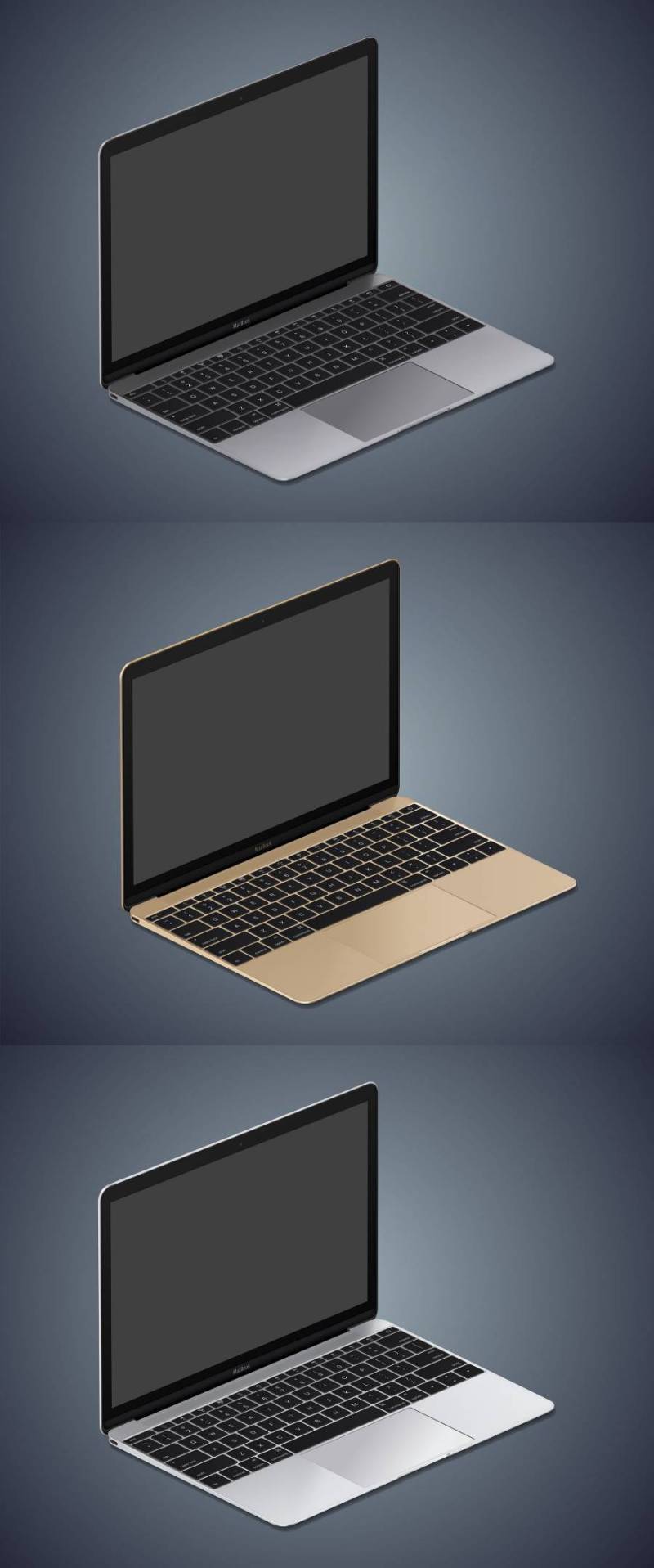 MacBook 轴测图模型