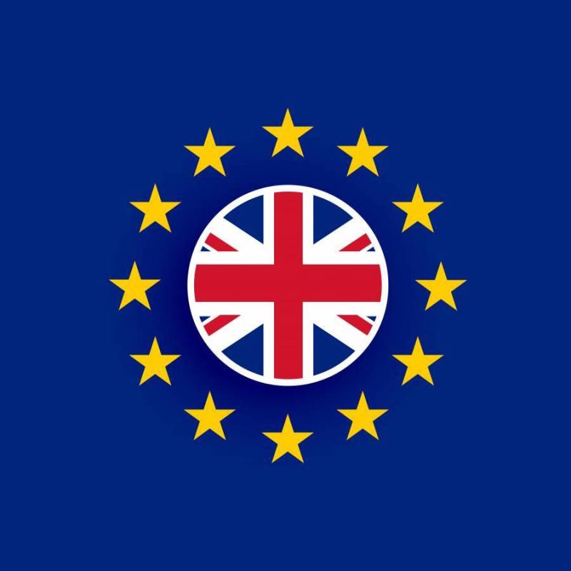 英国国旗在欧盟旗帜内