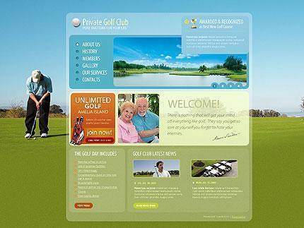 高尔夫网站css+xhtml网页模板