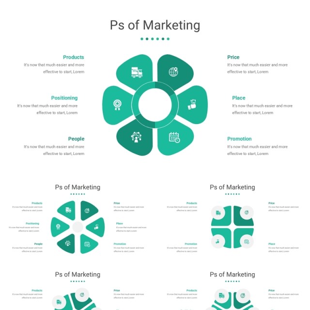 流程图结构图信息图PPT素材模板Process Package