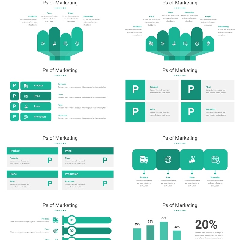 流程图结构图信息图PPT素材模板Process Package