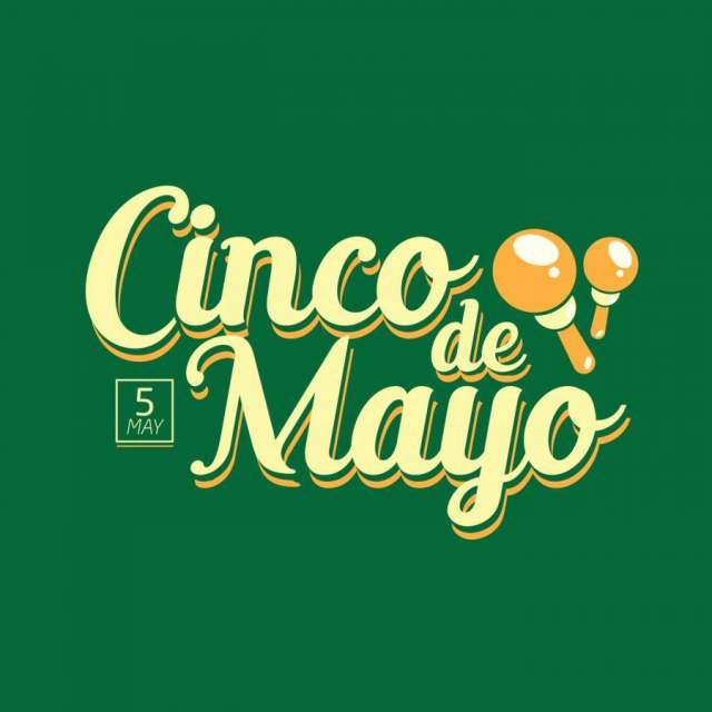 手刻字的Cinco de Mayo矢量