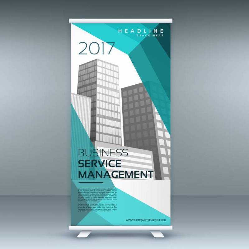 营销卷起横幅模板为您的品牌