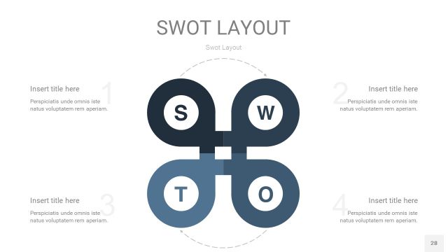 莫兰迪蓝色SWOT图表PPT28