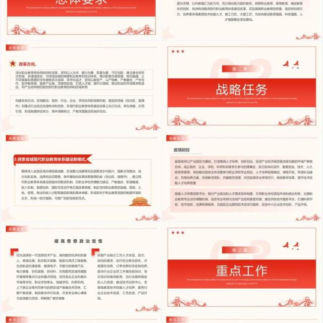 2023关于深化现代职业教育体系建设改革的意见专题党课PPT模板 2023关于深化现代职业教育体系建设改革的意见专题党课PPT模板