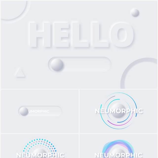 浅色简洁炫酷商业商务动态PPT幻灯片模板Neumorphic 浅色简洁炫酷商业商务动态PPT幻灯片模板Neumorphic
