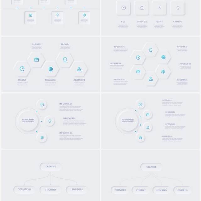 浅色简洁炫酷商业商务动态PPT幻灯片模板Neumorphic 浅色简洁炫酷商业商务动态PPT幻灯片模板Neumorphic