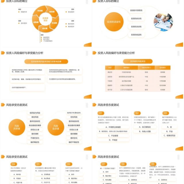 黄色简约风资产配置企业培训PPT模板