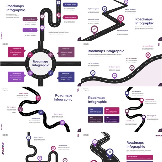 旅游导航线路路线路信息图PPT模板Roadmaps Infographic Presentation Template - No IMG 旅游导航线路路线路信息图PPT模板Roadmaps Infographic Presentation Template - No IMG