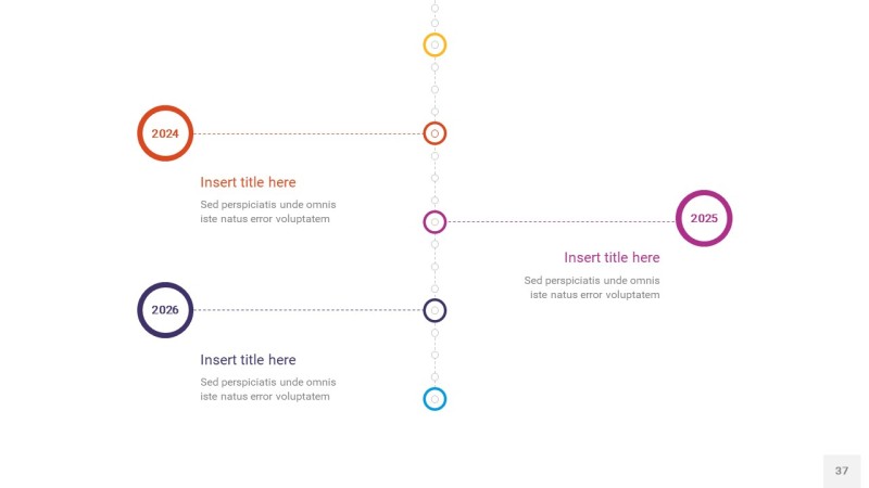 多彩时间轴PPT信息图37