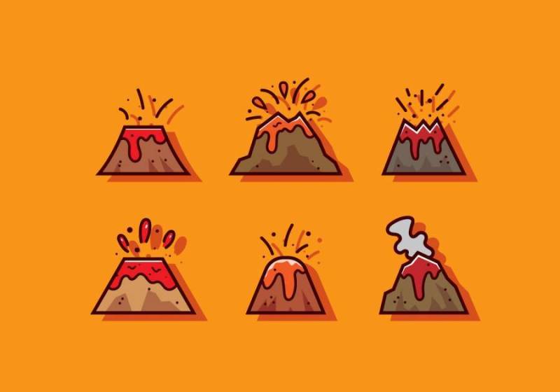火山图标矢量