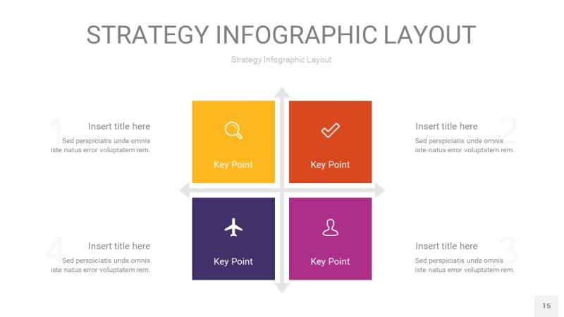 彩色战略计划统筹PPT信息图15