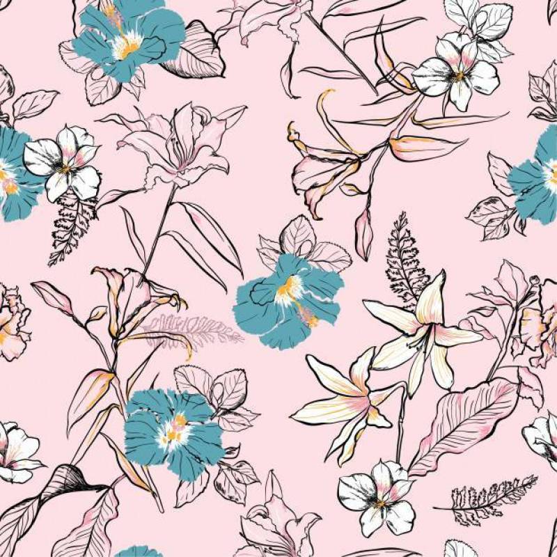 甜手拉的线剪影花纹花样