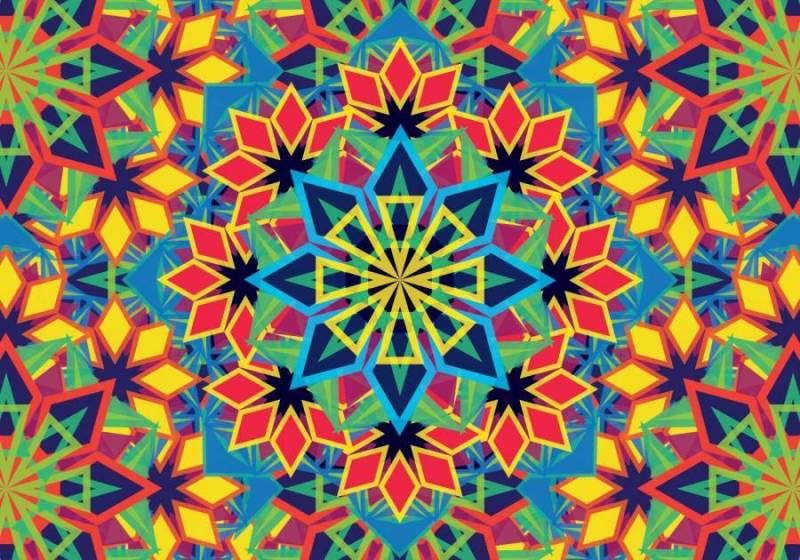 五颜六色的万花筒样式