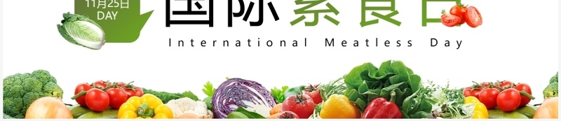 绿色简约国际素食日PPT模板