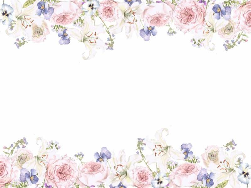 花框架165 - Shirayuri和英国玫瑰