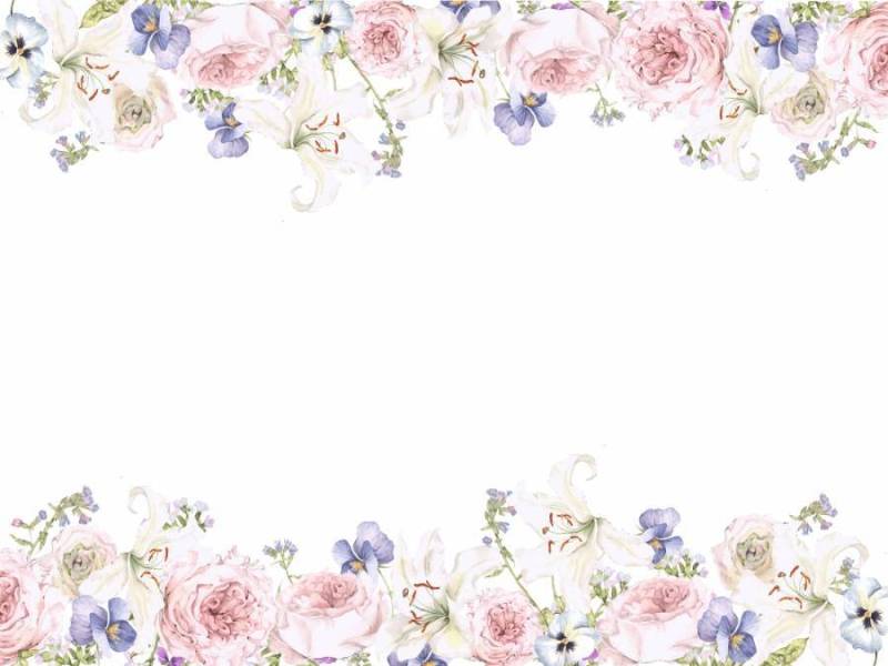 花框架165 - Shirayuri和英国玫瑰