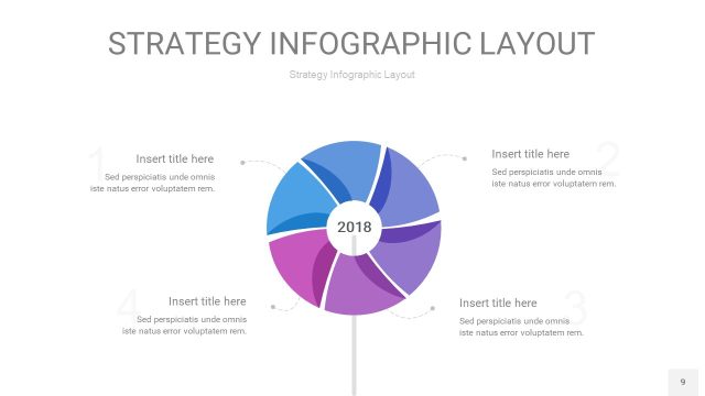 篮紫色战略计划统筹PPT信息图9
