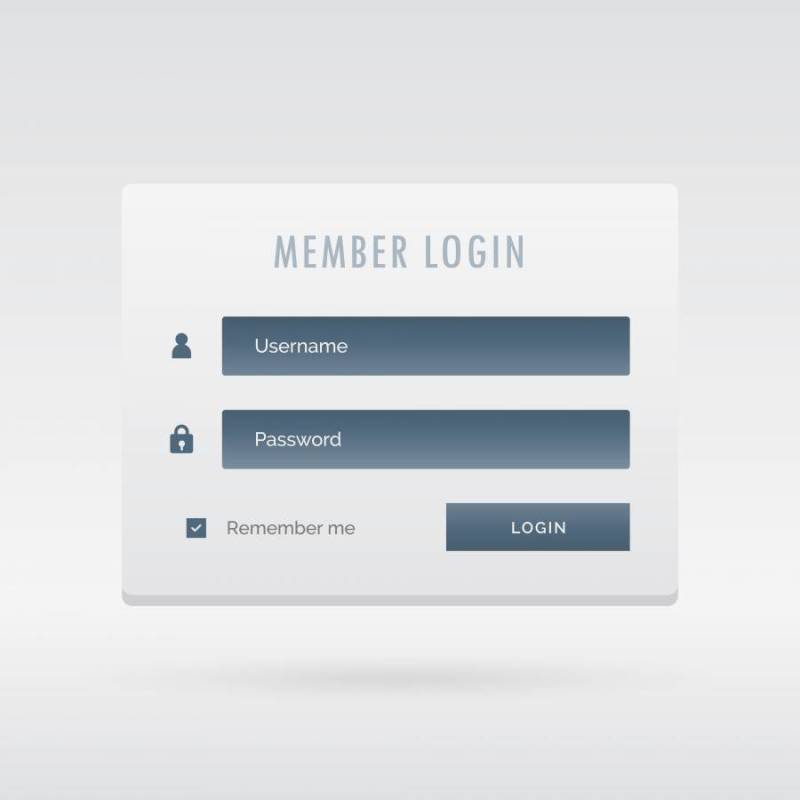 优雅的会员登录表单轻便的用户界面